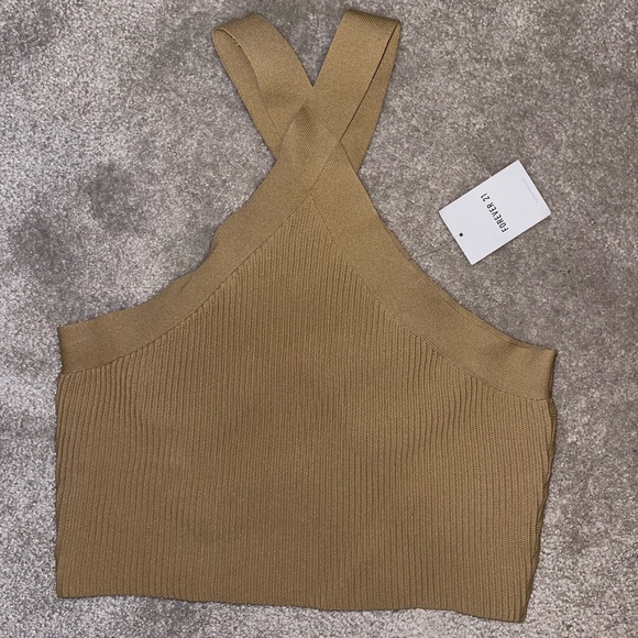 Forever 21 Tan Crossed Neck Halter Top, NWT, Size: XL - Picture 2 of 2